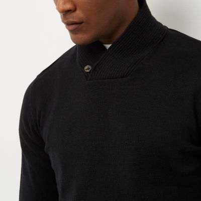 Black Jack & Jones black knitted jumper